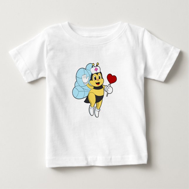 Bier als Krankenschwester mit Herz.PNG Baby T-shirt (Vorderseite)