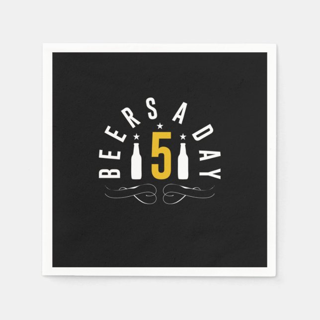 Bier am Tag Serviette (Vorderseite)