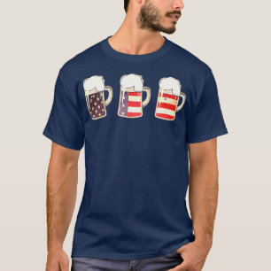 Bier American Flag 4. Juli Bier Crafter und T-Shirt