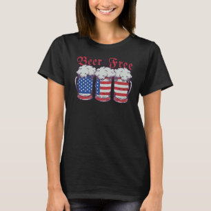 Bier American Flag 4. Juli Männer Frauen Amerikane T-Shirt