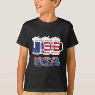 Bier American Flag 4. Juli Merica USA trinken T-Shirt