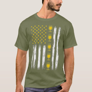 Bier American Flag 4. Juli Unabhängigkeitstag T-Shirt