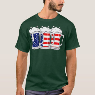Bier American Flag 4. Juli USA Merica T-Shirt