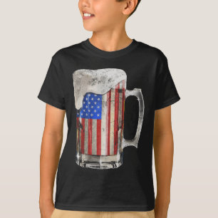 Bier American Flag 4. Juli USA trinken Party T-Shirt