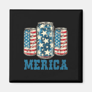 Bier Amerikanische Flagge Lustig 4. Juli Merica US Magnet