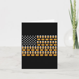 Bier Amerikanische Flagge Patriotisch Trinken 4. J Karte
