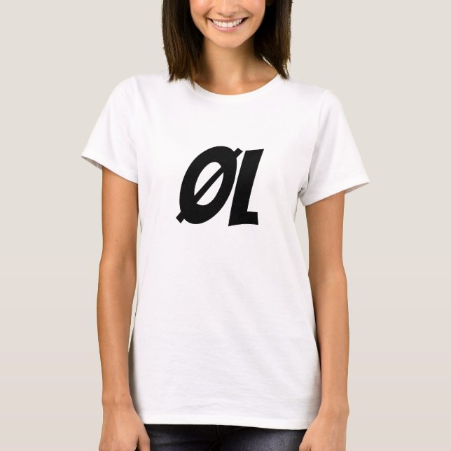 Bier, auf Norwegisch, Øl T-Shirt (Vorderseite)