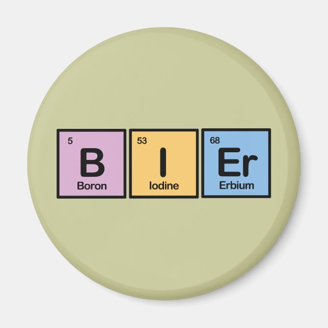 Bier aus Elementen Magnet (Vorne)