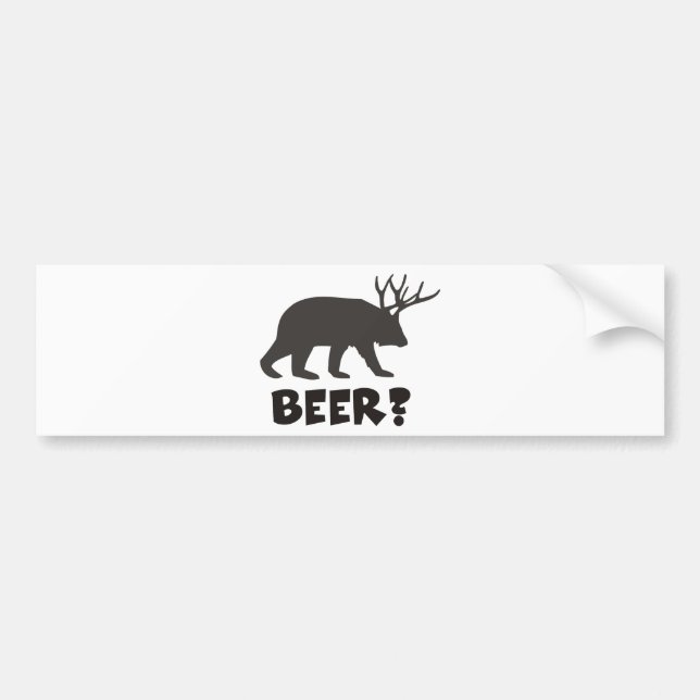 Bier? Autoaufkleber (Vorne)