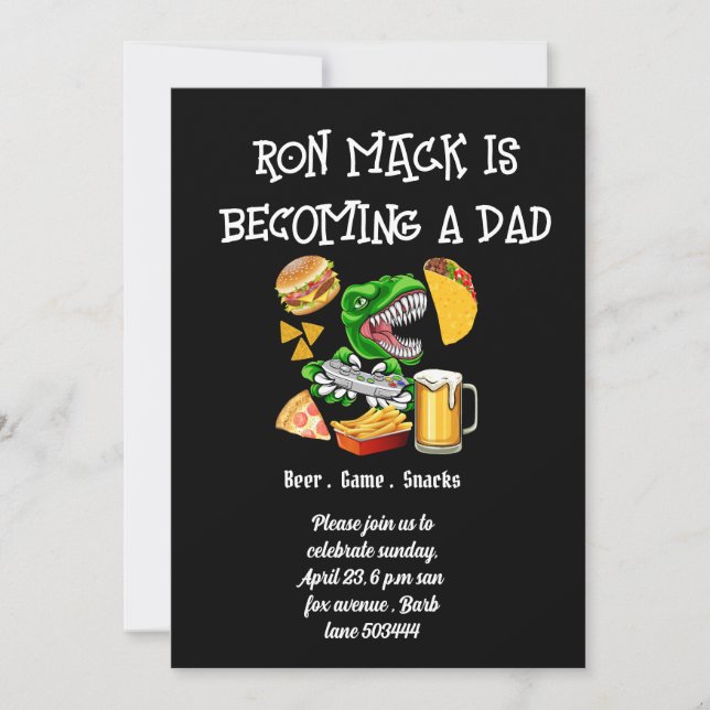 Bier-Baby-Dusche Dadchelor Party Einladung (Vorderseite)