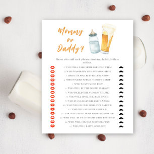 Bier-Babydusche - Mama- oder Papa-Spiel