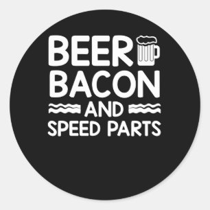 Bier Bacon Cars Typ Bierrasatteile Runder Aufkleber