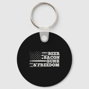 Bier Bacon Guns and Freedom American Flag Schlüsselanhänger