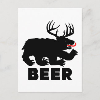 Bier — Bär + Hirsch Postkarte