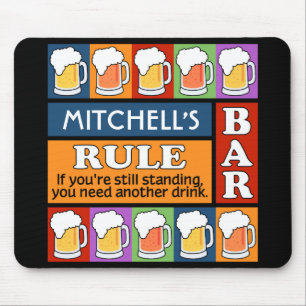 BIER Bar Pop Art INDIVIDUELLE NAME Mousepad