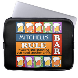 BIER Bar Pop Art INDIVIDUELLE NAME Notebook-Ärmel Laptopschutzhülle