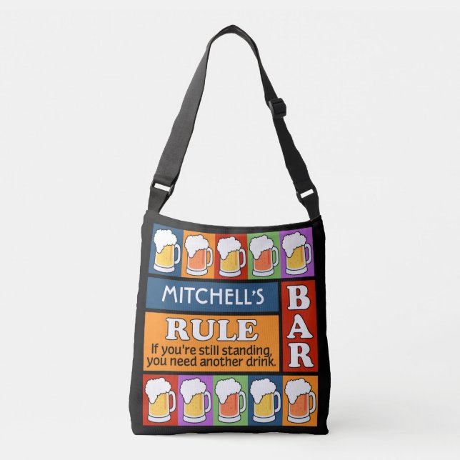 BIER Bar Pop Art individuelle Name Taschen (Vorderseite)