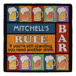 BIER Bar-Pop-Kunst-individueller Name trivets Töpfeuntersetzer