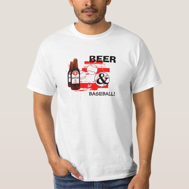 Bier & Baseball Version 4 T-Shirt (Vorderseite)