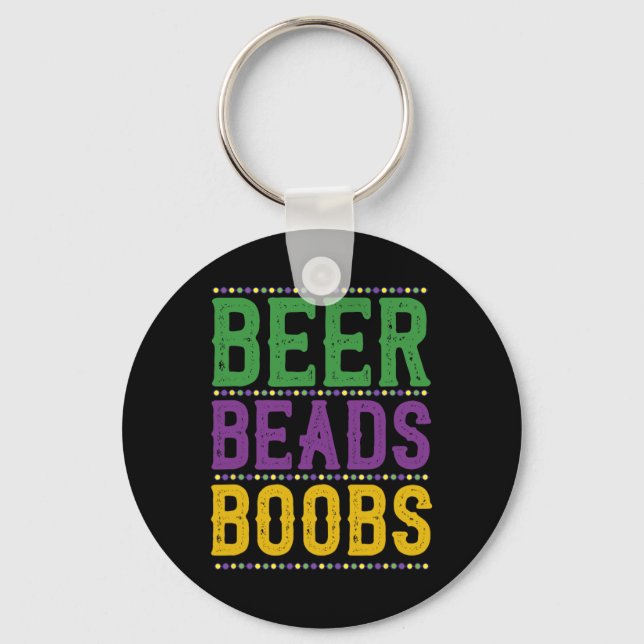 Bier Beads Breast Karneval Paradies Geschenk Funny Schlüsselanhänger (Vorderseite)