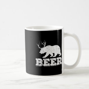 Bier Bear Deer Funny Junting Vintag Kaffeetasse