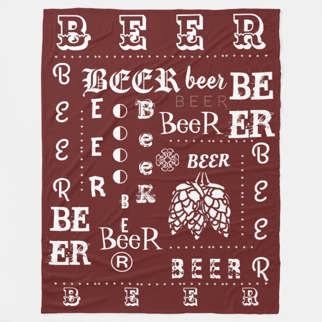 BIER BIER! FLEECEDECKE (Vorderseite)
