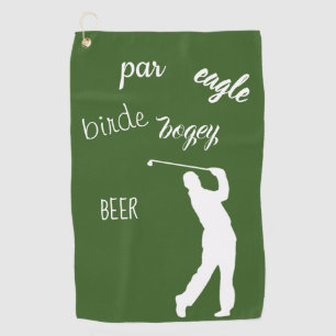 Bier Birdie Par Bogey Eagle Golfer Sprichwort Golfhandtuch