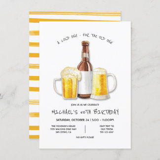 Bier Birthday Party wird älter Einladung