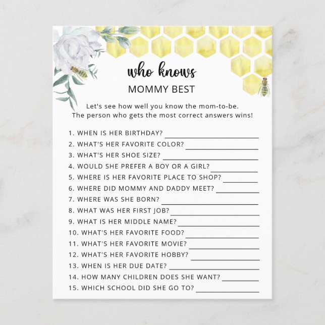 Bier Blütendusche, Wer kennt die Mama am besten (Vorderseite)