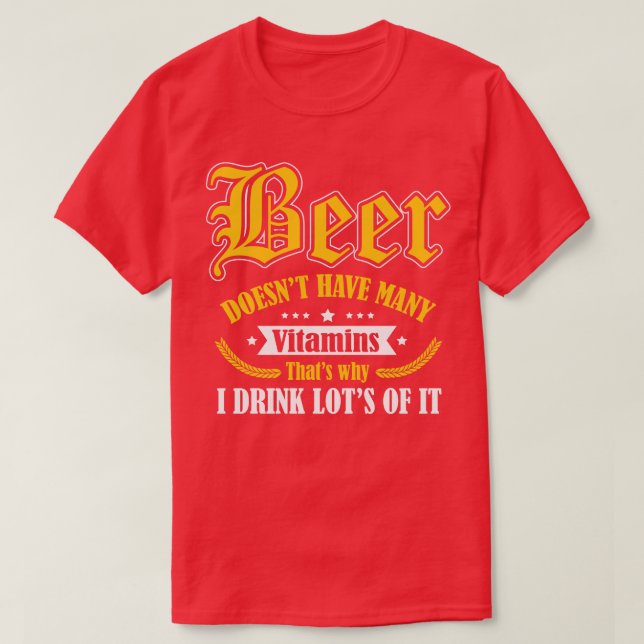 Bier braucht mehr Vitamine T-Shirt (Design vorne)