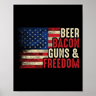 Bier Bycon Waffen Und Freiheit - Bbq Vintage USA-F Poster