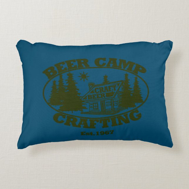 Bier Camp Crafting Est.1967 Blue Dekokissen (Vorderseite)