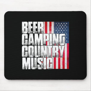 Bier Camping Country-Musik Patriotische Amerikanis Mousepad