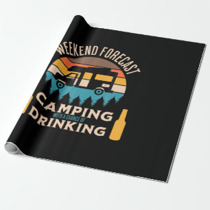 Bier Camping mit Bier zum Geburtstag Geschenkpapier