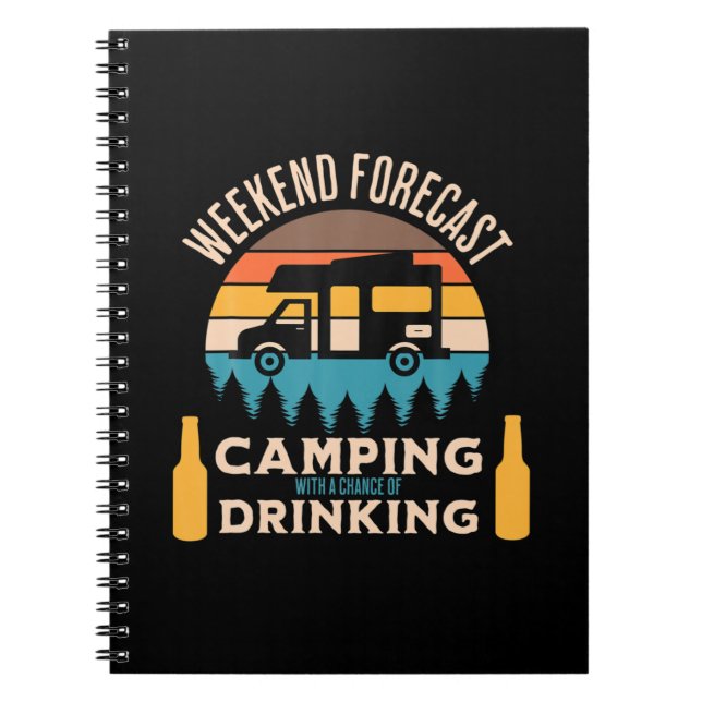 Bier Camping mit Bier zum Geburtstag Notizblock (Vorderseite)