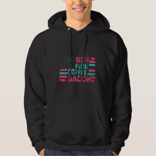 Bier Camping Shirt für Men Fire Coffee and Bacon T