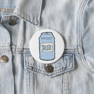 Bier Can Illustration Retro Bierdesign Button