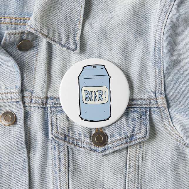Bier Can Illustration Retro Bierdesign Button (Von Creator hochgeladen)