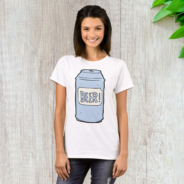 Bier Can Illustration Retro Bierdesign T-Shirt (Von Creator hochgeladen)