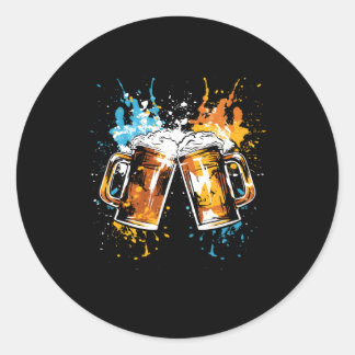 Bier Cheers Alkohol trinken Py Graffiti Runder Aufkleber