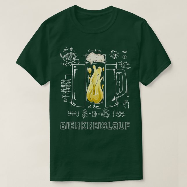 Bier Circuit Beer Drink und Kreuz Entdecken T-Shirt (Design vorne)