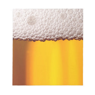 Bier Closeup Drink Party Gelbes Muster Notizblock
