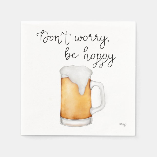Bier-Cocktail-Serviette Serviette (Vorderseite)