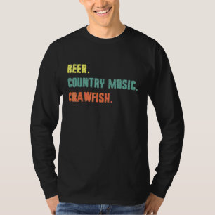 Bier Country Music Crawfish Vintag Retro T-Shirt