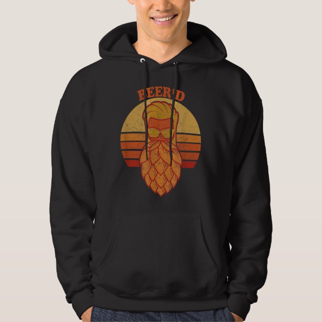 Bier d Hops Beer Garden Retro Sunset Hoodie (Vorderseite)