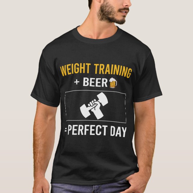 Bier-Day-Gewichtsausbildung T-Shirt (Vorderseite)