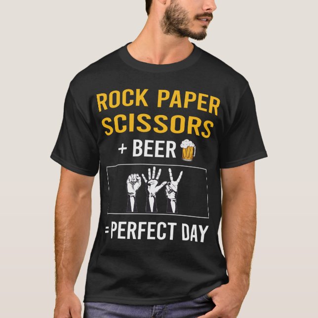 Bier Day Rock Paper Scheren T-Shirt (Vorderseite)