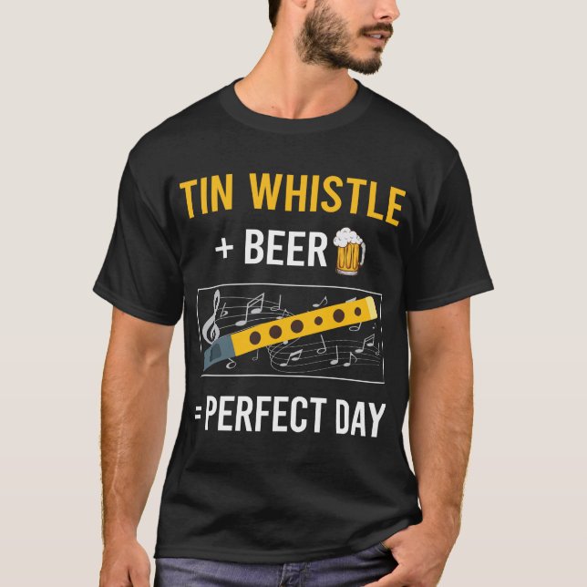 Bier Day Tin Whistle Flageolet T-Shirt (Vorderseite)