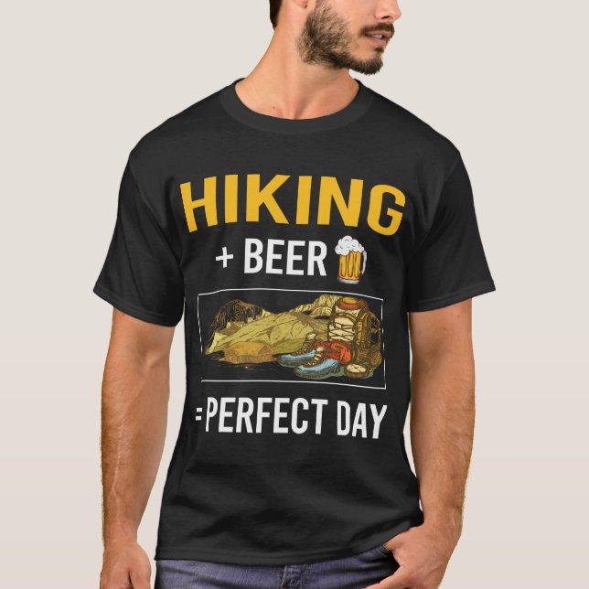Bier Day Wandern Wandern T-Shirt (Vorderseite)