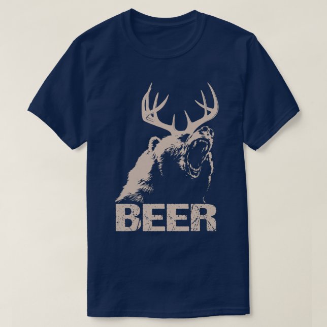 Bier Deer Bear T-Shirt (Design vorne)